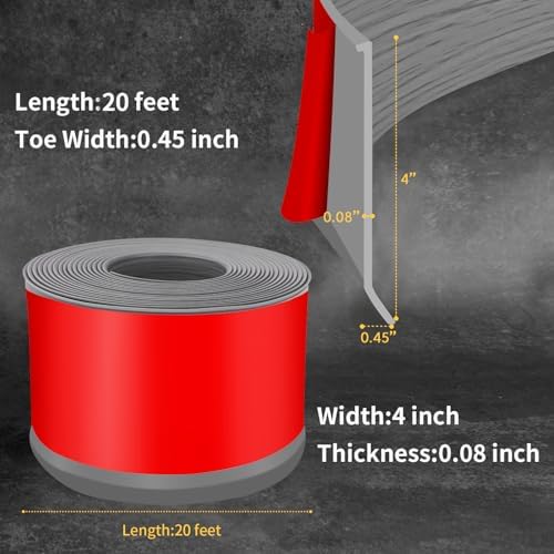 Vinyl Baseboard Molding Trim 4 Inch Peel and Stick Cove Base