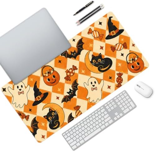 Halloween Ghost Cat Bat Sugar Bag Desk Mat Medium Gaming Mouse Pad