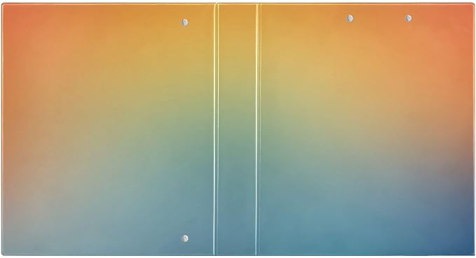 Three-Rings Notebook Binders 1.5 Inch Notebook Binders with Pocket Cover 1/2 Packs for Letter Size (11" X 8.5") Hardcover Gradient Blue Blending