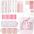 Reallnaive 25 Pcs Bible Study Kit for Women, Christian Gift, Pink