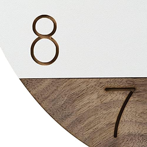 La Crosse Clock 404-3630B 12 inch Ivory Sierra Wood Quartz Analog Wall Clock