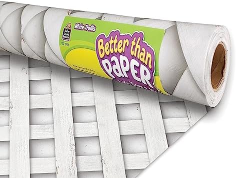 Teacher Created Resources White Trellis Better Than Paper® Bulletin Board Roll (TCR77490)
