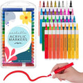 The Pencil Grip Magic Stix Washable Acrylic Markers for Kids and Teens, 36 Non-Toxic Colors, Allergen-Free, Vibrant Paint Pens for Crafting and DIY