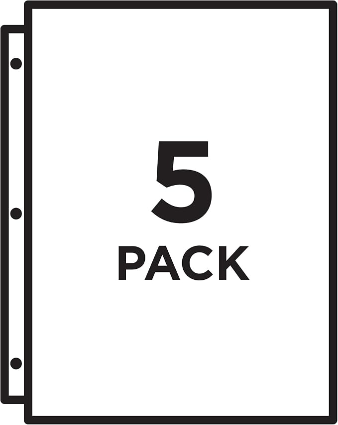 Avery Binder Pockets for 3 Ring Binders, Assorted Colors, for 8.5" x 11" Documents, Acid-Free and Archival-Safe, 5 Folders per Pack, 60 Total (12 Packs of 75254)
