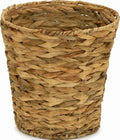 Household Essentials Wicker Waste Basket, Woven Leaf Basket with Wire Frame, Trash Bin or Storage Basket for Bedroom, Bathroom, Office and More