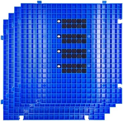 Stained Glass Cutting Mat，12" x 12" Solid Bottom Grid Mat Glass Cutting Tools, Blue, 4 Pack