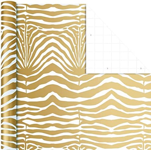 Hallmark Animal Print Wrapping Paper with Cut Lines on Reverse (3-Pack: 85 sq. ft. ttl) for Birthdays, Christmas, Graduations, Valentine's Day, Mother's Day