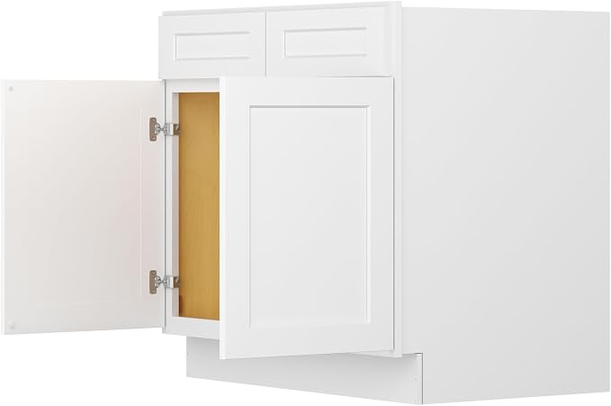 Furinno Shaker Sink Bases Kitchen Cabinet, Ready to Assemble, 24 D x 36 W x 34.5 H, White