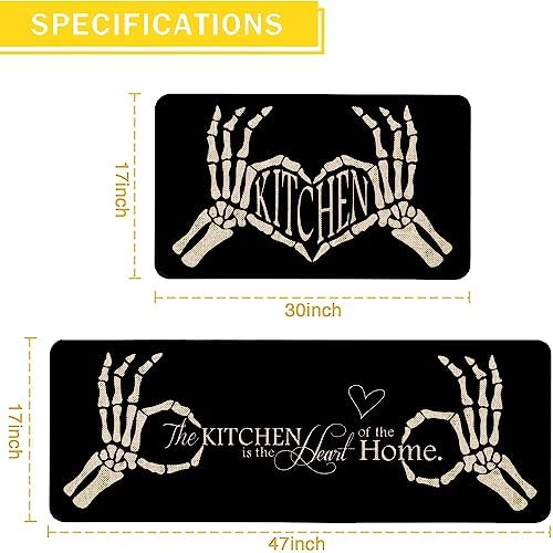 Kitchen Rugs and Mats Set of 2,Floor Mats for Home Kitchen Decor Mat