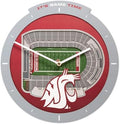 YouTheFan NCAA Washington State Cougars StadiumView 3D Wall Clock