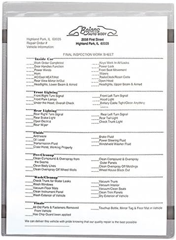 C-Line 83911 Magnetic Shop Ticket Holder, Super Heavy, 15", 8 1/2 x 11 (Box of 15)