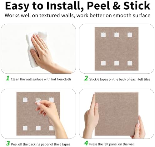 1/2'' Ultra Thick Felt Bulletin Pin Board Corkboard for Office Wall