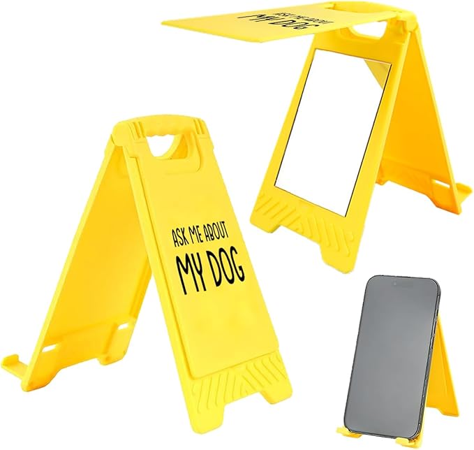 Funny Office Desk Accessories,Motivational Affirmations Office Cubicle Decor,Phone Holder Mirror Acrylic Table Signs,Library Desk Decor，Dog Gifts for Women Men Coworker Dogs Mom (My Dog)