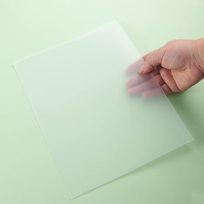 HOUYEE 20 Pack 15 Mil Frosted Clear Binding Presentation Covers, 8.5" x 11" | Frost Clear Covers for Binding,Transparent Plastic Binding Covers, Square Corner, Letter Size, for School Office