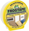 FrogTape Delicate Surface Painters Tape with PAINTBLOCK, 2 Inch Wide (1.88 in. x 60 Yds), Low Adhesion, Ideal for Freshly Painted Walls, Trim & Surfaces, Yellow, 1 Roll (280222) (Pack of 8)