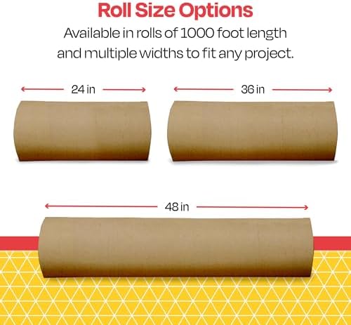 School Smart Butcher Kraft Paper Roll, 40 lb, 24 Inches x 1000 Feet, Brown