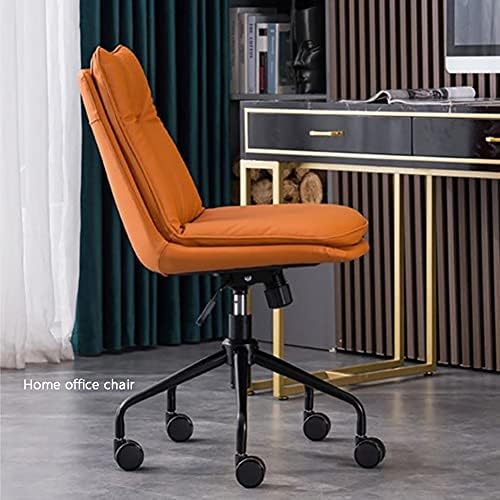 Ergonomic Office Chairs Home Leather Swivel Office Chair Computer Desk Chair for Living Room Bedroom Office Ergonomic Chair (Colour: Green) (Orange)