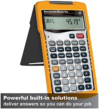 Calculated Industries 4065 Construction Master ProCalculator & 2140 Construction Master Pro Workbook and Study Guide | 4 Comprehensive Sections | Site Development | Footings, Slabs, Walls