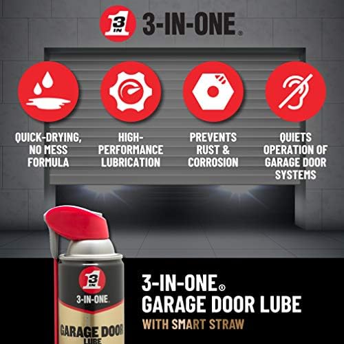 3-IN-ONE Professional Garage Door Lubricant, Smart Straw, 11 OZ [2-Pack]