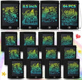Zhehao 64 Pcs LCD Writing Tablet Bulk for Kids, 8.5 in, Colorful, Black