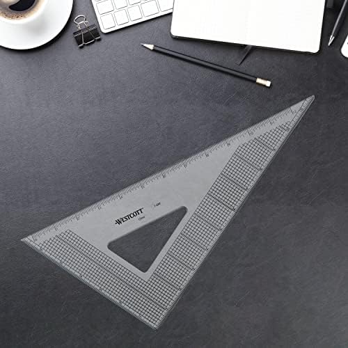 Westcott Grid Triangle, 12", 30/60 Degree, Transparent (T-5M)