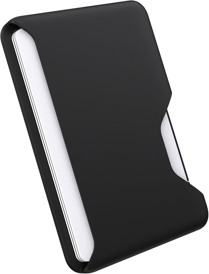 Speck iPhone Wallet MagSafe Accessory - Removable ClickLock No-Slip Interlock - Holds 1-3 Cards - Soft Touch Finish, Scratch Resistant Card Holder Built for MagSafe - Black