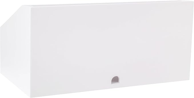 Martha Stewart Weston Wood Desktop Organizer, White | Open Lower Storage, Engineered Wood, Multipurpose