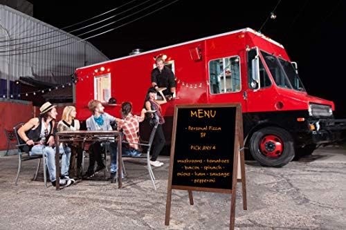 Flipside Products Marquee Easel, Natural Hardwood, White Dry Erase/Black Dry Erase, Menus, Announcements, Restaurants, Coffee Shops, Sale