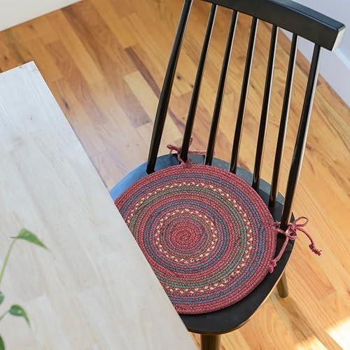 Homespice Jamestown Jute Braided Chair Pads, Round 15" Set of 2