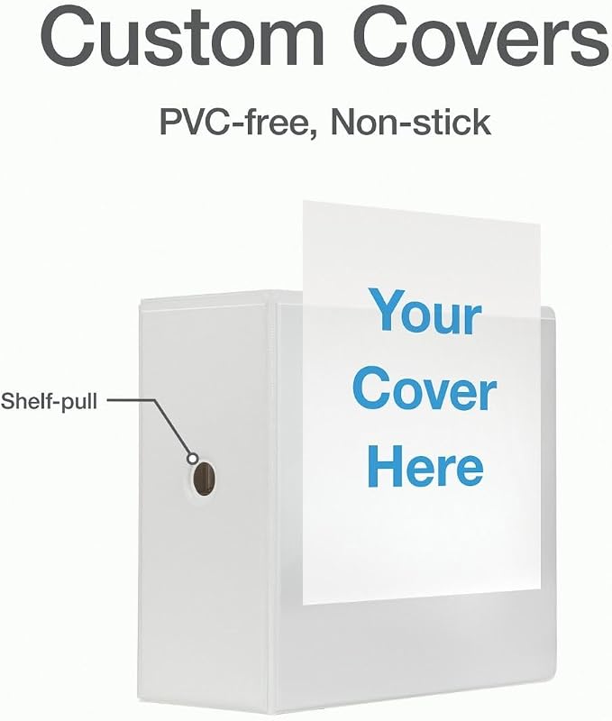 Cardinal® XtraLife ClearVue Nonstick Locking Slant D-Ring Binder, 6" Rings, 55% Recycled, White