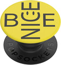 PopSockets Adhesive Phone Grip, Holder, Phone Stand, Yellow - Be Nice