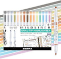 Zebra Pen MILDLINER Highlighter, Neutral Vintage Colors, Dual Tip, 15-Pack