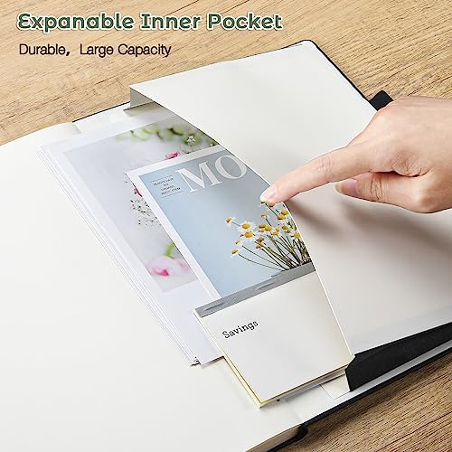 College Ruled Notebook, Large A4 Hardcover Leather Journal for Women Men