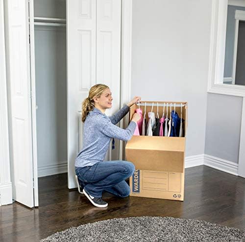 Bankers Box 3-Pack Tall Wardrobe Moving Boxes, 24" x 24" x 40"