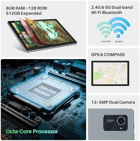 HUION Kamvas Slate 10 Standalone Drawing Tablet No Computer Needed with Full-Laminated Screen, 10.1-inch Digital Art Tablet with 4096 Levels Stylus Pen, Android 12, 8GB+128GB for Artist Beginner