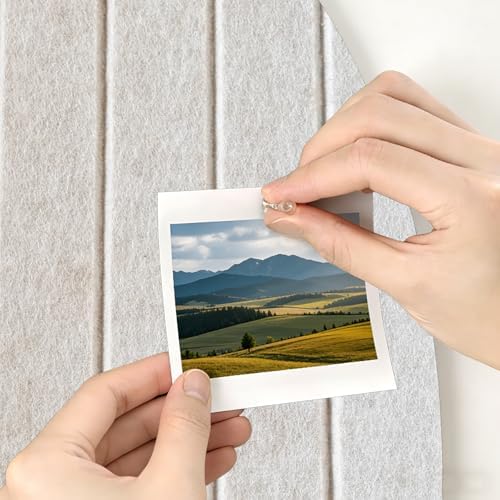 Cork Board Alternative for Walls, 36" x 24" Large Felt Bulletin Board Tiles with Arch Design, Office Cork Board with PushPins Adhesive Tabs, Cute Corkboard Pin Board for Pictures - Beige