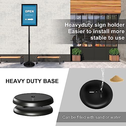 Poster Stand Holder Floor Sign Stands Advertising Display Stand-Oriented Signage Mall Shopping Guide Billboard Wedding Signs Meeting Poster Signs (Black, 11x17inches)