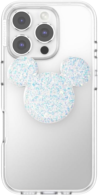 PopSockets Adhesive Phone Grip, Holder- Mickey Ears White | Secure Comfortable Hold, Anti-Drop, Kickstand, Disney, Mickey Mouse, Minnie, White