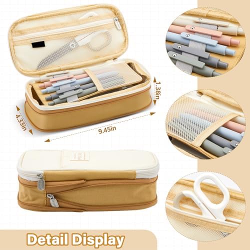 Jutom 39 Pcs Aesthetic Book Annotation Kit,Khaki,Cute Style