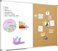 XBoard Magnetic White Board Bulletin Corkboard Combination 60 x 40 Inch
