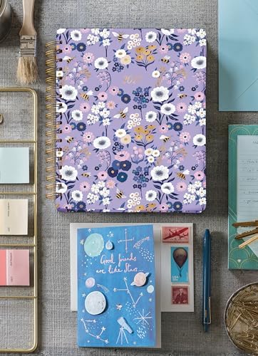 High Note 2027 Planner, 17-Month Weekly & Monthly Hardcover Planner: August 2026 to December 2027, 9" x 10", Garden Bee with Notes, Lists & Reference Pages + Sticker Sheet