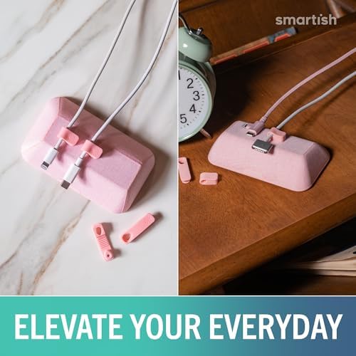 Smartish Magnetic Cord Holder, Bigger Cable Wrangler, Office Desk Organizer