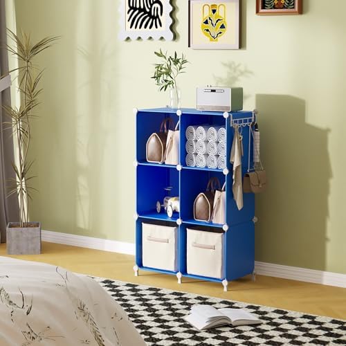 AWTATOS Cube Storage Organizer, 6 Cube Closet Organizers Storage Shelves