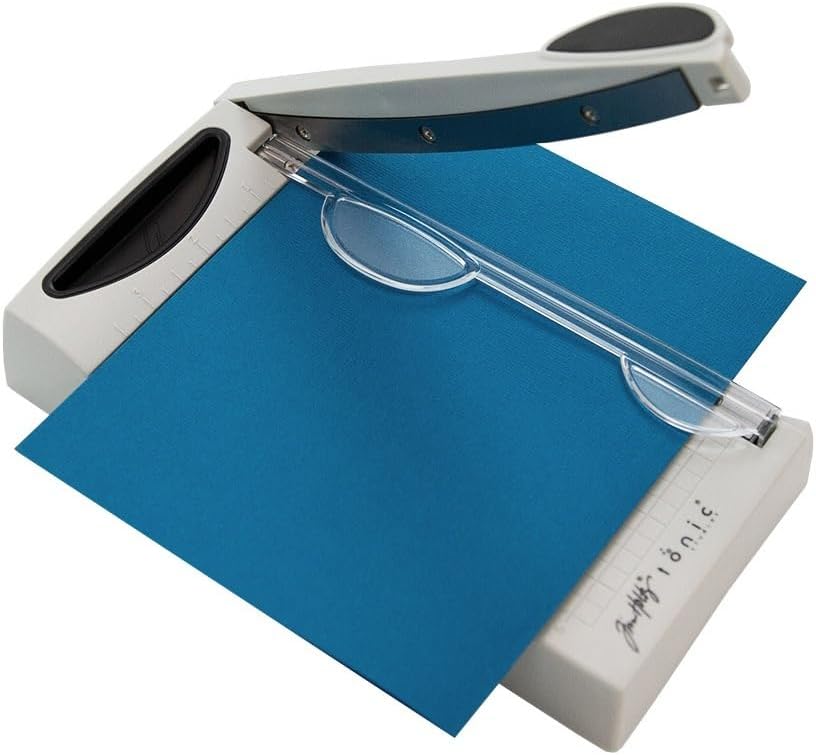 Tim Holtz Mini Paper Cutter - Small Portable Guillotine Paper Trimmer for Crafts, Photo Paper, and Card Making - 6.25 Inch Cutting Length with Ruler and Grid Lines