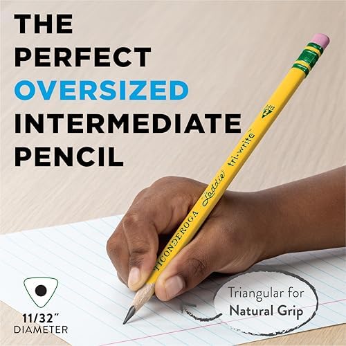 Ticonderoga Laddie Tri-Write Wood-Cased Pencils, #2 HB Soft