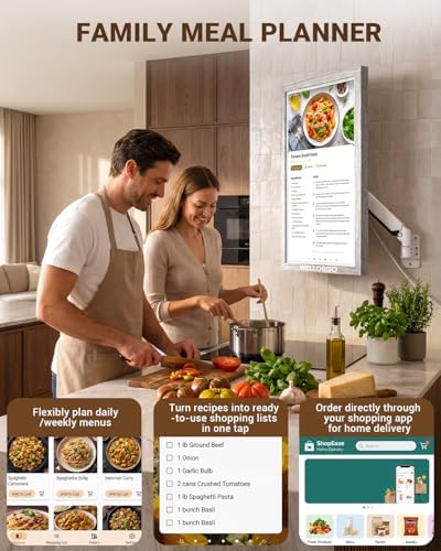 Digital Calendar Touch Screen, 32-inch Electronic Calendar for Wall, Smart Digital Planner 2026 with Kids' Chores Chart/Meal Plan/Streaming Services/Photo Display, Remote Control Supported