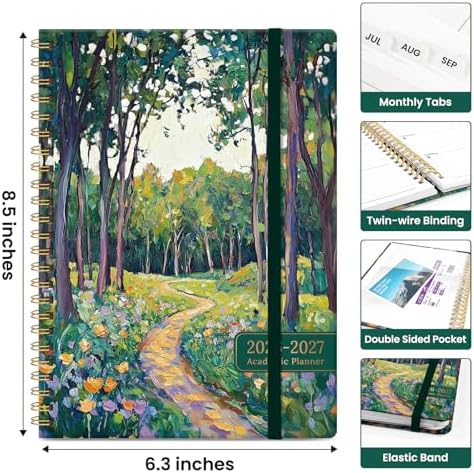 Planner 2026-2027, Monthly & Weekly Jul 2026-Jun 2027 Calendar Planner
