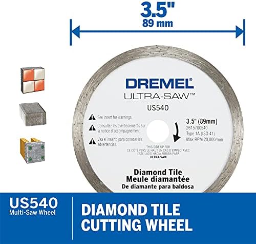 Dremel US540-01 Ultra-Saw 3.5-Inch Tile Diamond Blade, White