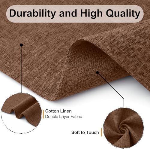 Homaxy Cloths Placemats for Dining Table Set of 4, 13" x 19", Brown