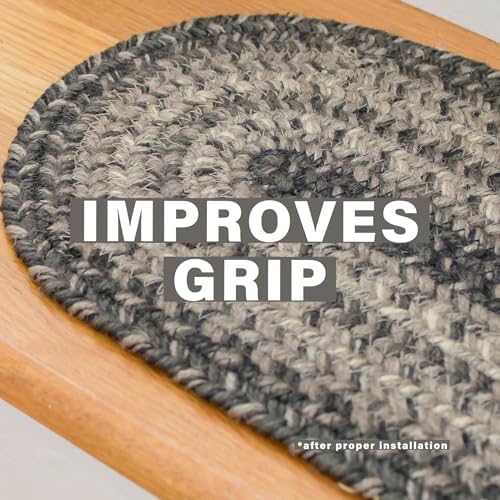 Homespice Flint Hill Jute Braided Stair Treads, Oval 8x28 Set of 13